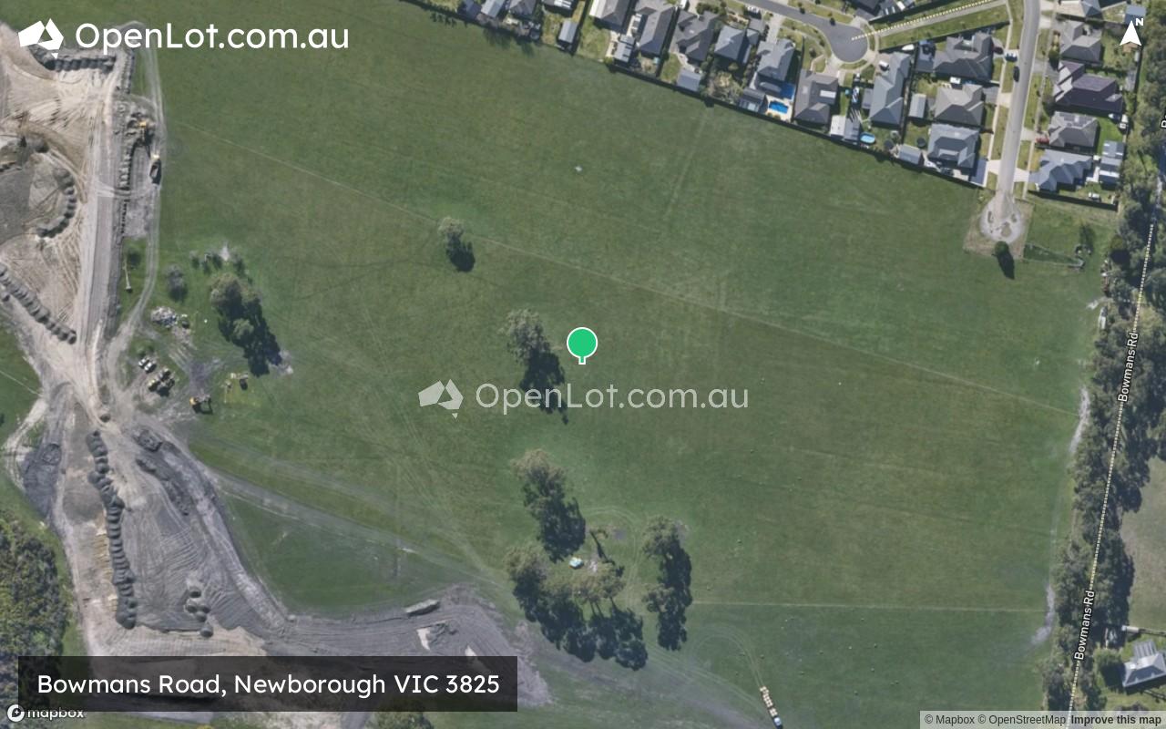 Satellite image for Bowmans Road, Newborough VIC 3825
