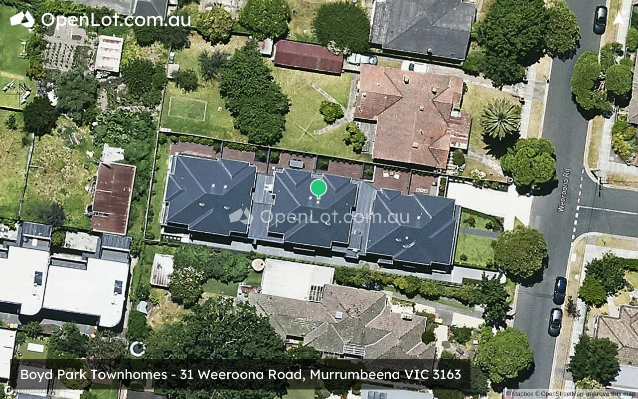 Satellite image for Boyd Park Townhomes - 31 Weeroona Road, Murrumbeena VIC 3163