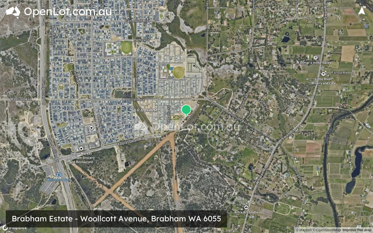 Satellite image for Brabham Estate - Woollcott Avenue, Brabham WA 6055