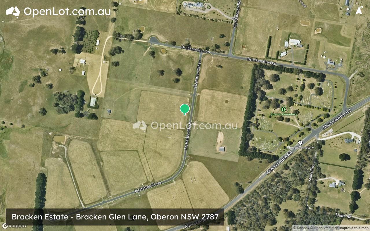 Satellite image for Bracken Estate - Bracken Glen Lane, Oberon NSW 2787