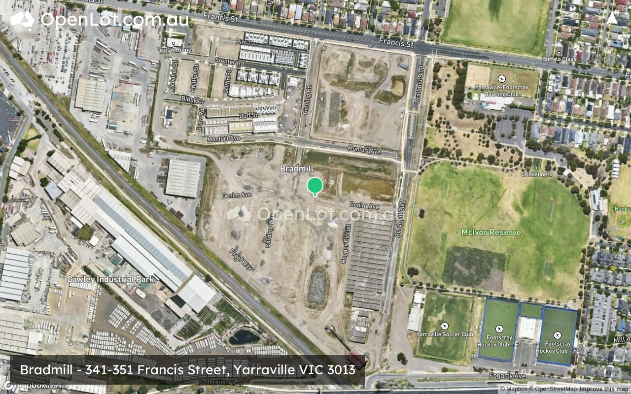 Satellite image for Bradmill - 341-351 Francis Street, Yarraville VIC 3013