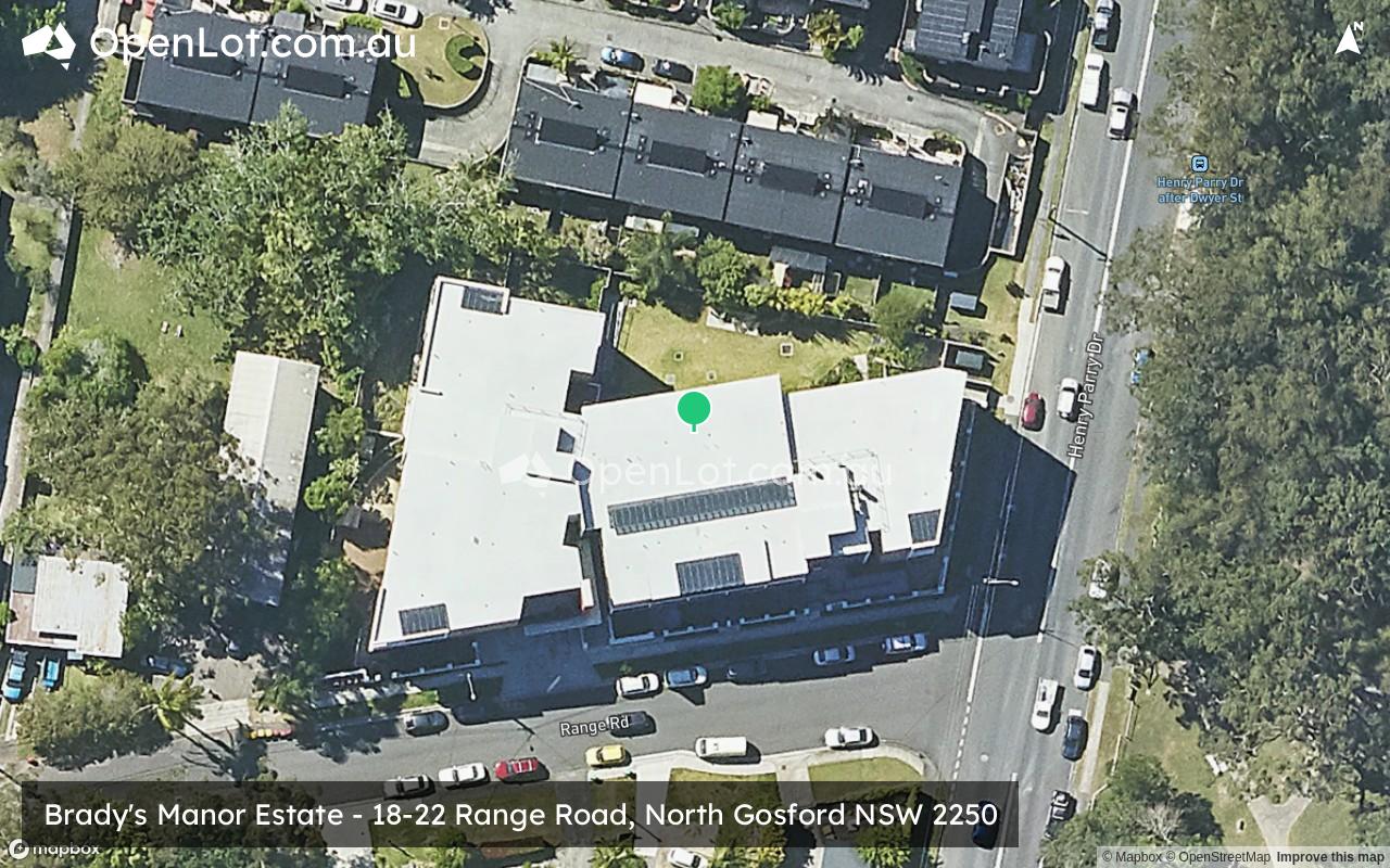 Satellite image for Brady's Manor Estate - 18-22 Range Road, North Gosford NSW 2250