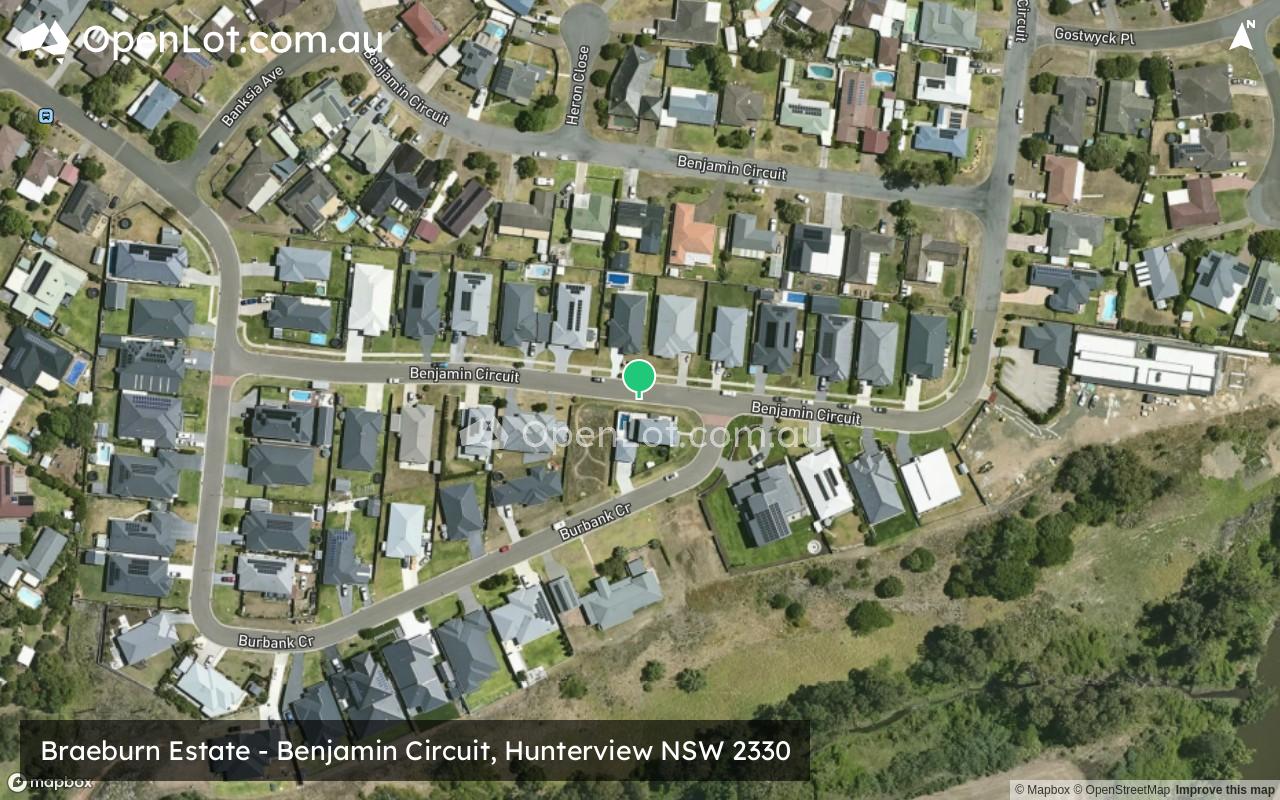 Satellite image for Braeburn Estate - Benjamin Circuit, Hunterview NSW 2330