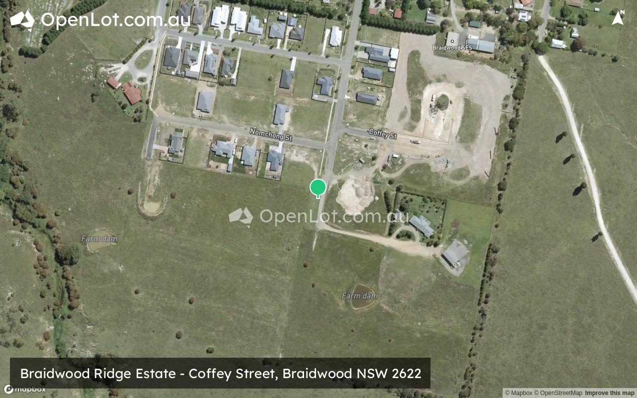 Satellite image for Braidwood Ridge Estate - Coffey Street, Braidwood NSW 2622