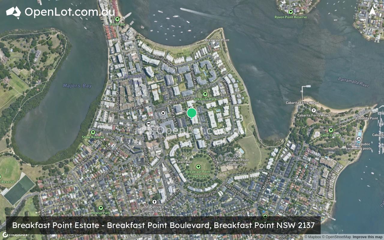 Satellite image for Breakfast Point Estate - Breakfast Point Boulevard, Breakfast Point NSW 2137