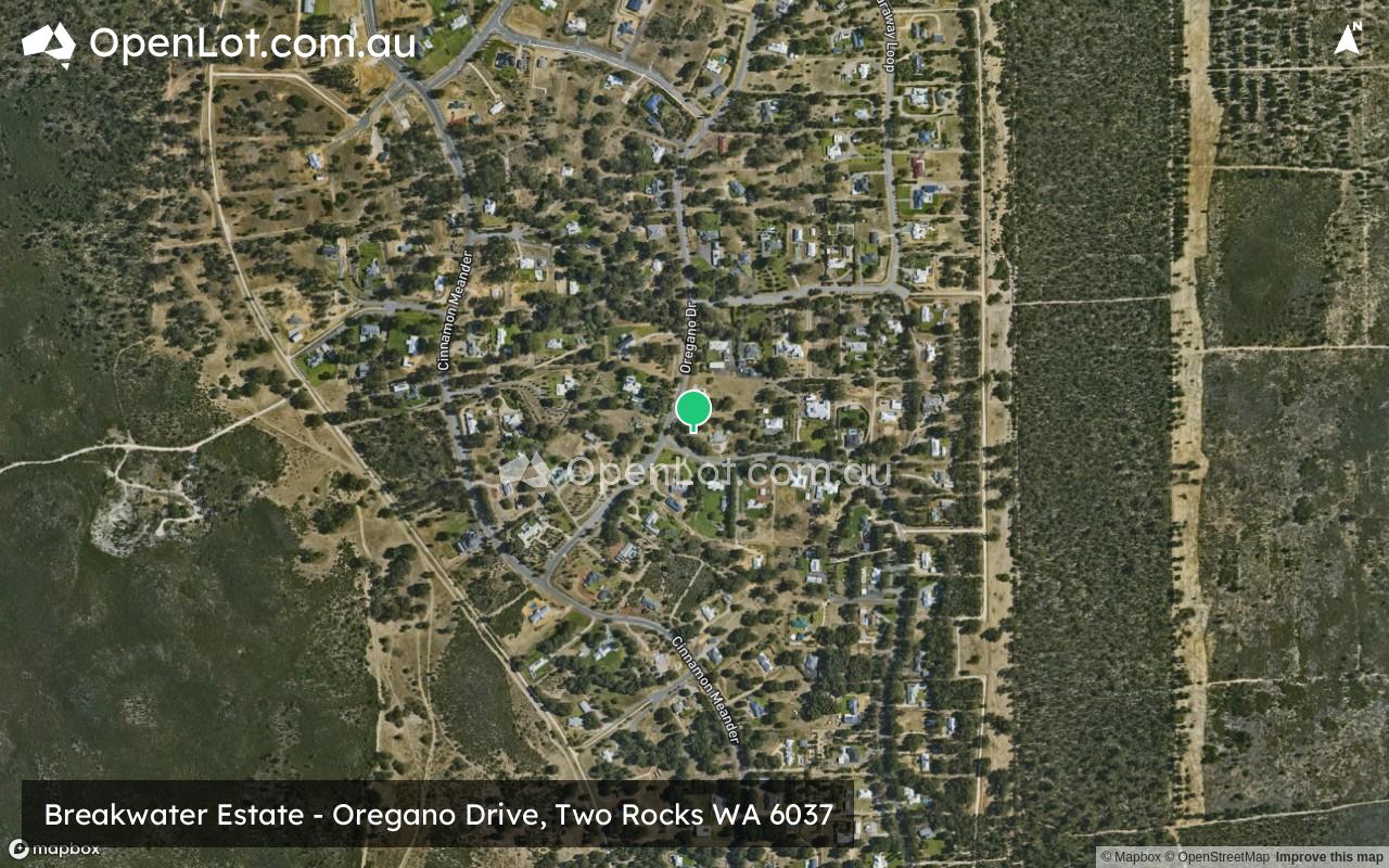 Satellite image for Breakwater Estate - Oregano Drive, Two Rocks WA 6037