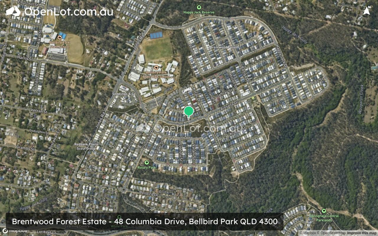Satellite image for Brentwood Forest Estate - 48 Columbia Drive, Bellbird Park QLD 4300