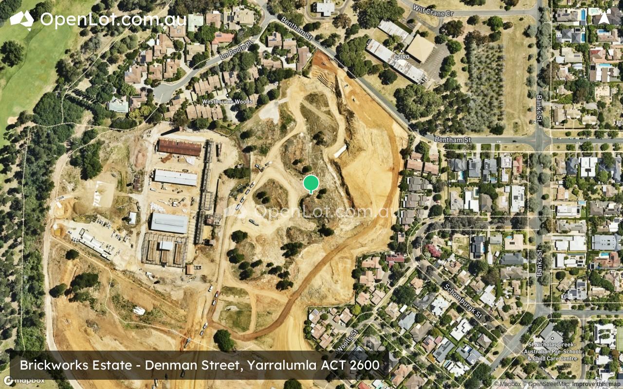 Satellite image for Brickworks Estate - Denman Street, Yarralumla ACT 2600