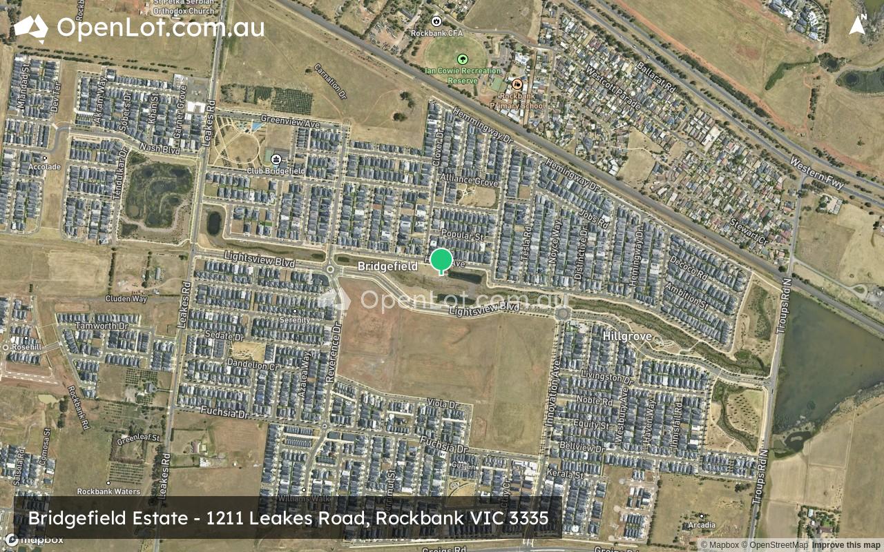 Satellite image for Bridgefield Estate - 1211 Leakes Road, Rockbank VIC 3335