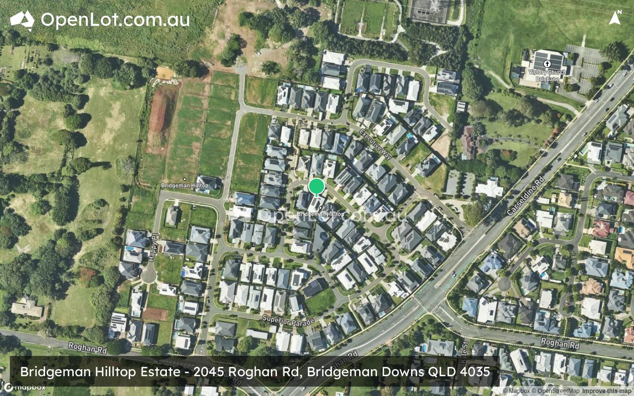 Satellite image for Bridgeman Hilltop Estate - 2045 Roghan Rd, Bridgeman Downs QLD 4035