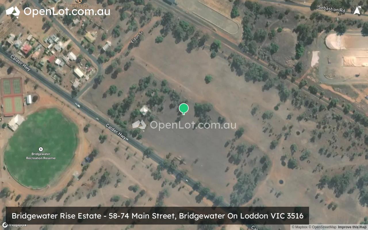 Satellite image for Bridgewater Rise Estate - 58-74 Main Street, Bridgewater On Loddon VIC 3516