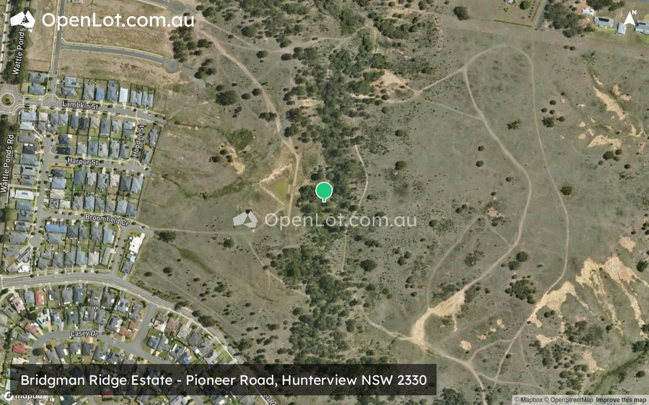 Satellite image for Bridgman Ridge Estate - Pioneer Road, Hunterview NSW 2330