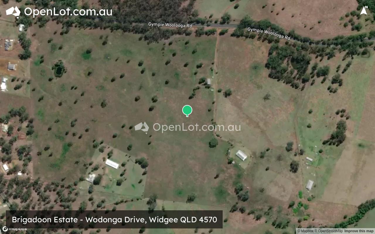Satellite image for Brigadoon Estate - Wodonga Drive, Widgee QLD 4570
