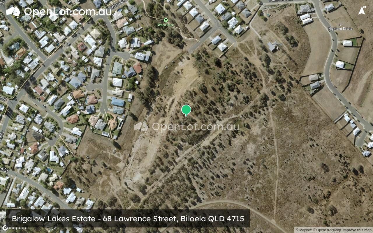 Satellite image for Brigalow Lakes Estate - 68 Lawrence Street, Biloela QLD 4715