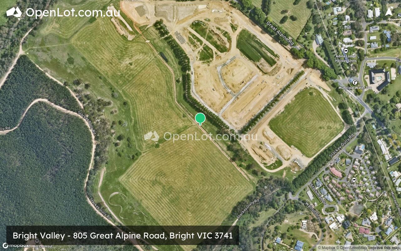 Satellite image for Bright Valley - 805 Great Alpine Road, Bright VIC 3741