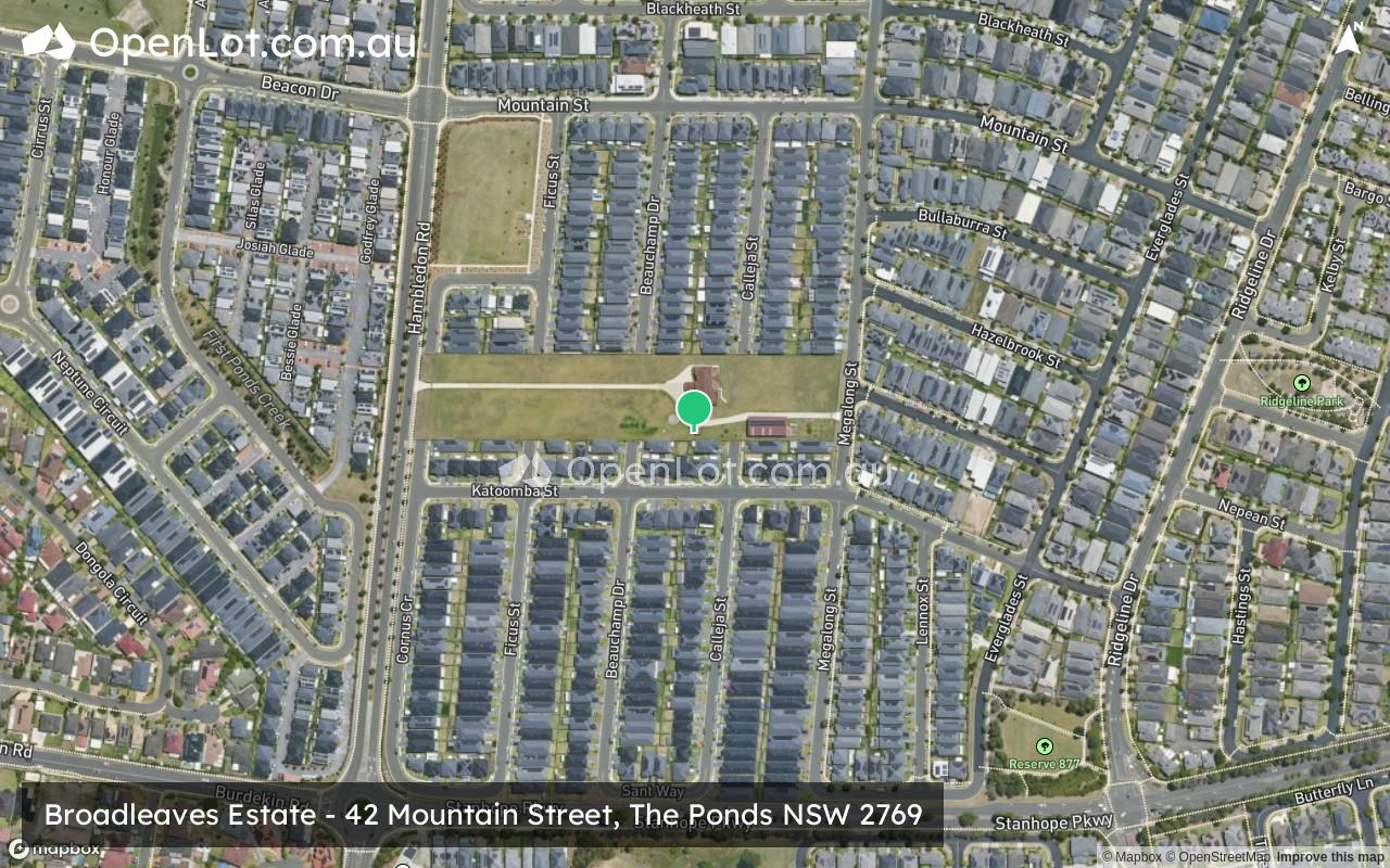 Satellite image for Broadleaves Estate - 42 Mountain Street, The Ponds NSW 2769