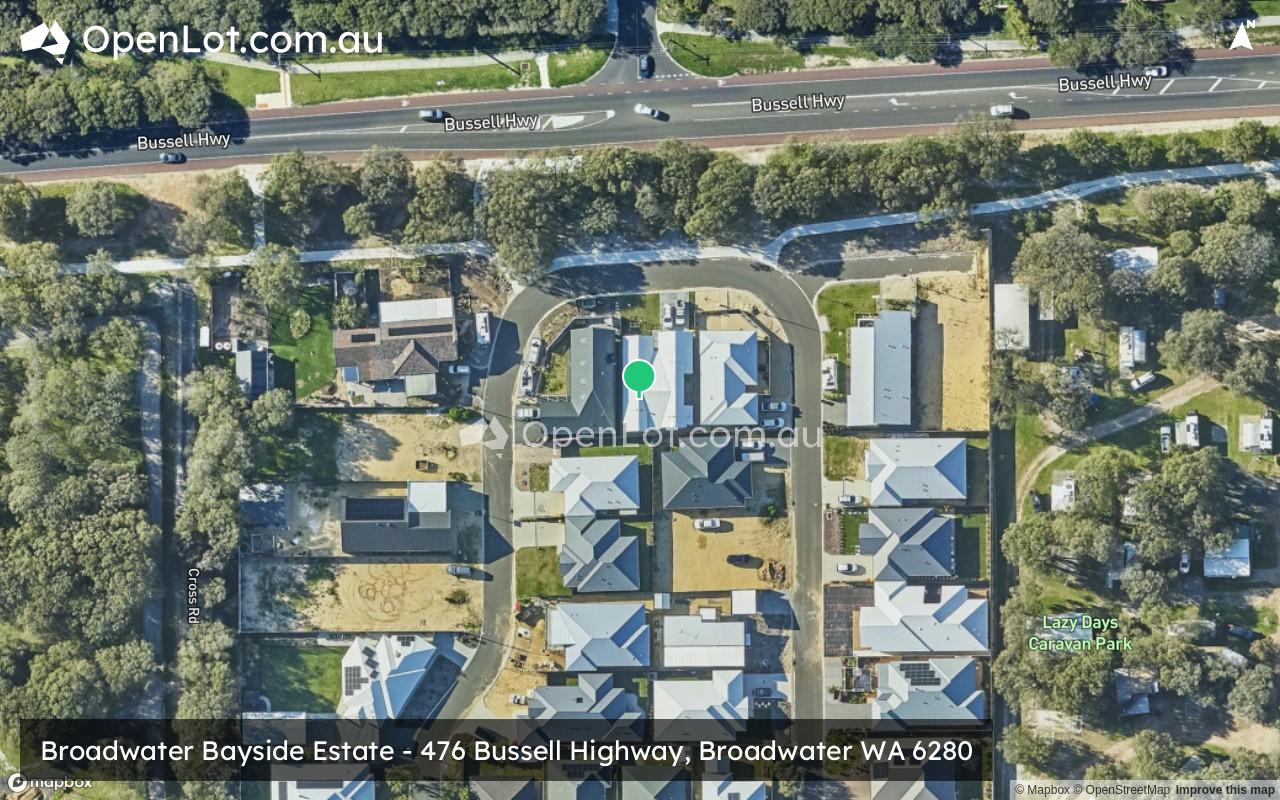 Satellite image for Broadwater Bayside Estate - 476 Bussell Highway, Broadwater WA 6280