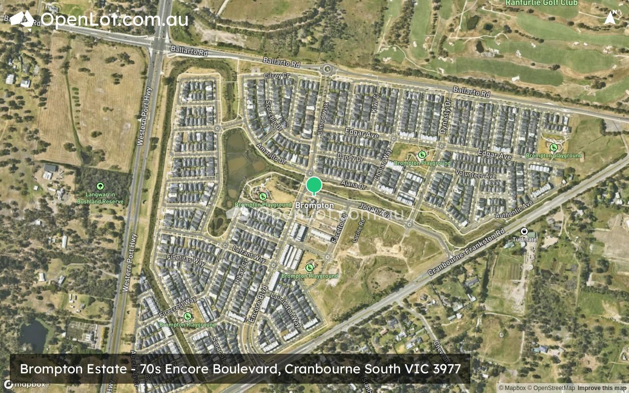 Satellite image for Brompton Estate - 70s Encore Boulevard, Cranbourne South VIC 3977