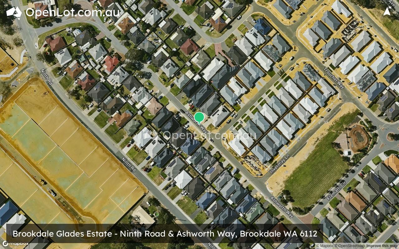 Satellite image for Brookdale Glades Estate - Ninth Road & Ashworth Way, Brookdale WA 6112
