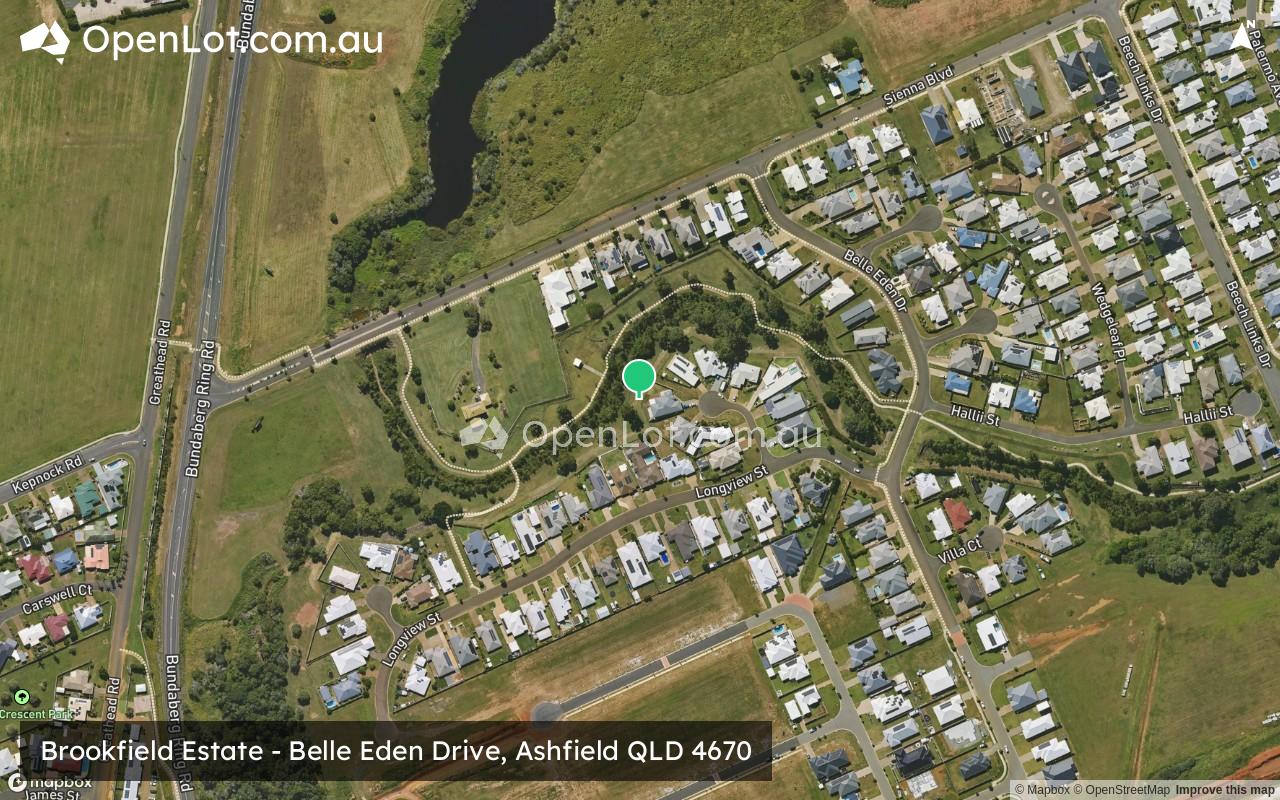 Satellite image for Brookfield Estate - Belle Eden Drive, Ashfield QLD 4670