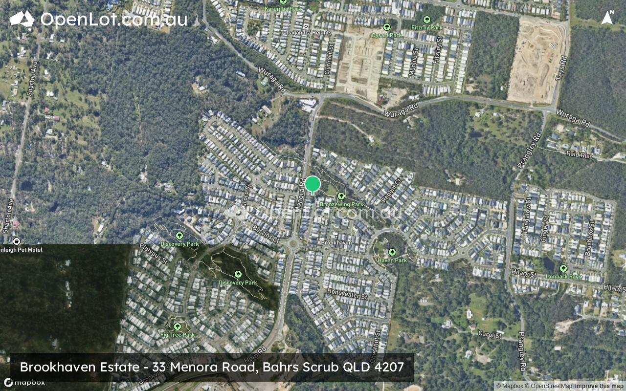 Satellite image for Brookhaven Estate - 33 Menora Road, Bahrs Scrub QLD 4207