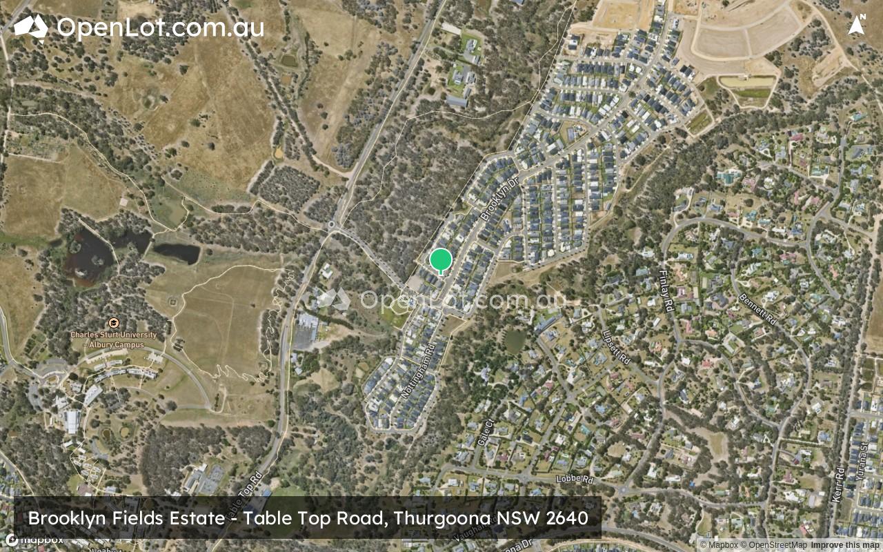 Satellite image for Brooklyn Fields Estate - Table Top Road, Thurgoona NSW 2640