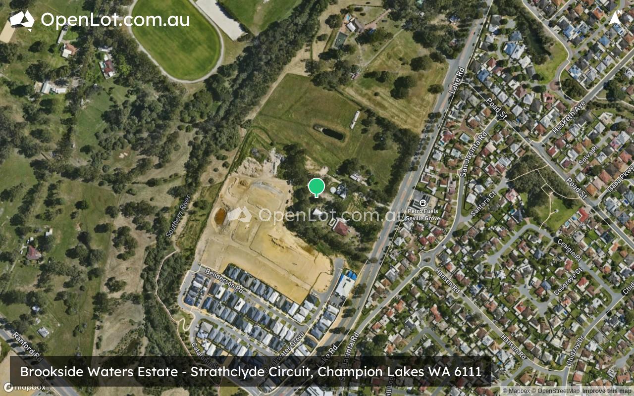 Satellite image for Brookside Waters Estate - Strathclyde Circuit, Champion Lakes WA 6111