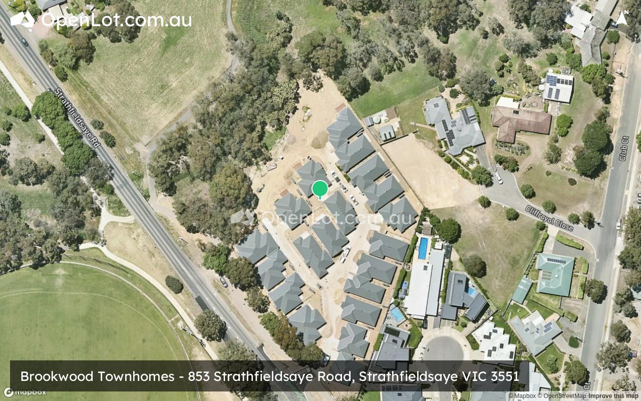 Satellite image for Brookwood Townhomes - 853 Strathfieldsaye Road, Strathfieldsaye VIC 3551