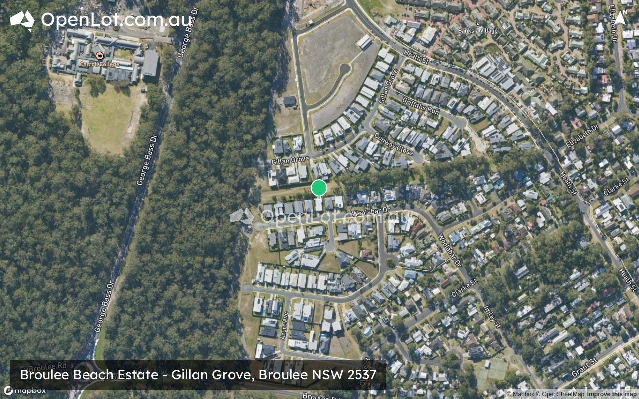 Satellite image for Broulee Beach Estate - Gillan Grove, Broulee NSW 2537