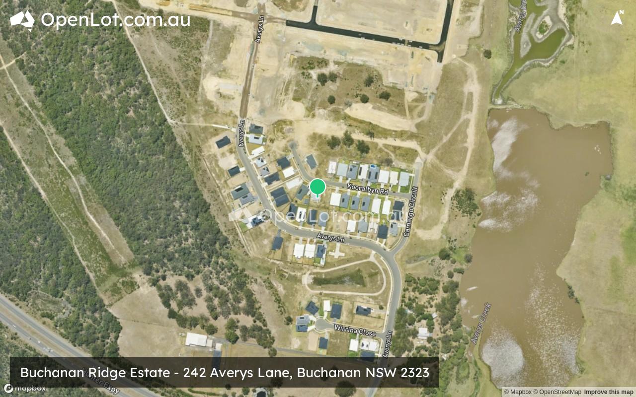 Satellite image for Buchanan Ridge Estate - 242 Averys Lane, Buchanan NSW 2323