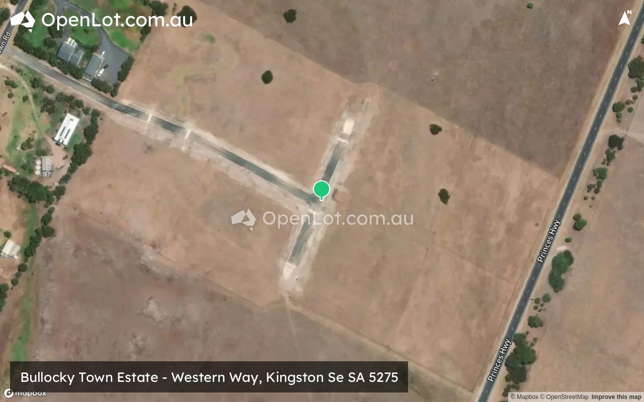 Satellite image for Bullocky Town Estate - Western Way, Kingston Se SA 5275