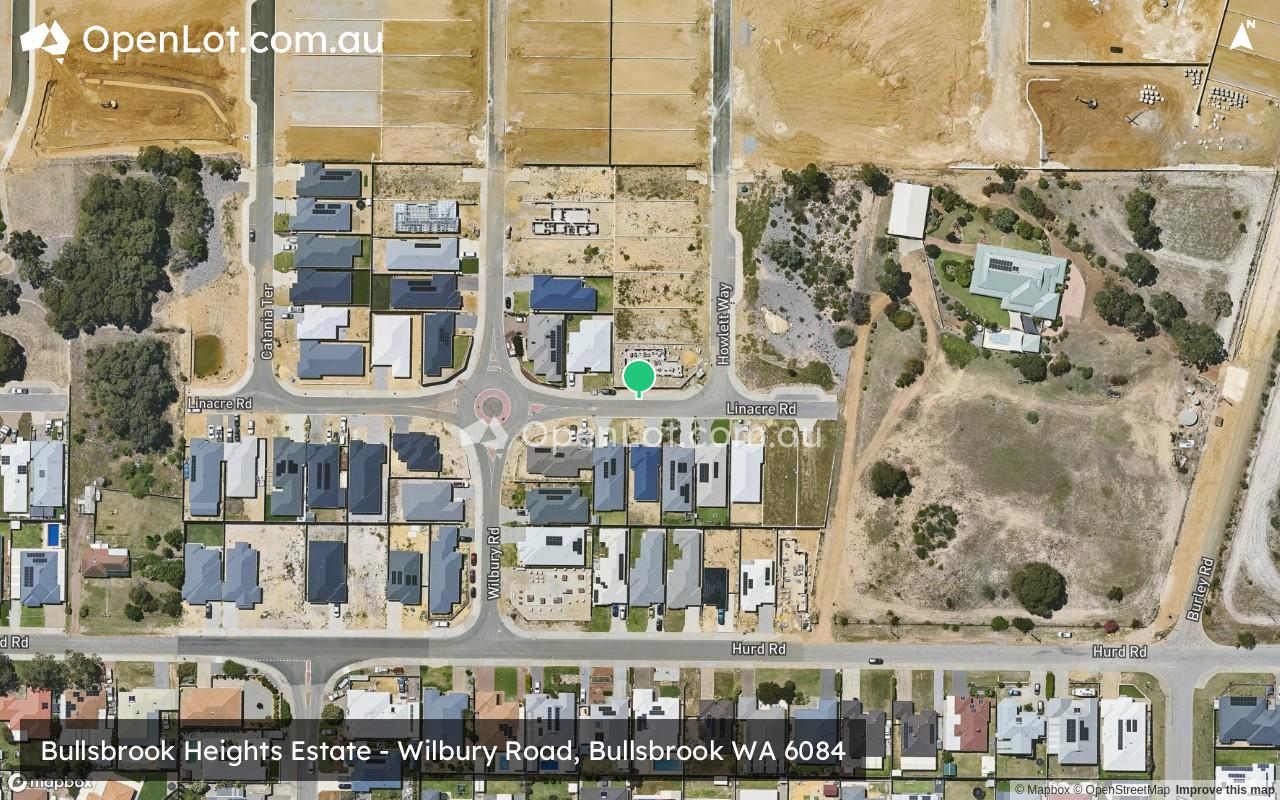 Satellite image for Bullsbrook Heights Estate - Wilbury Road, Bullsbrook WA 6084