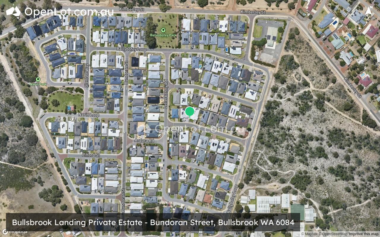 Satellite image for Bullsbrook Landing Private Estate - Bundoran Street, Bullsbrook WA 6084