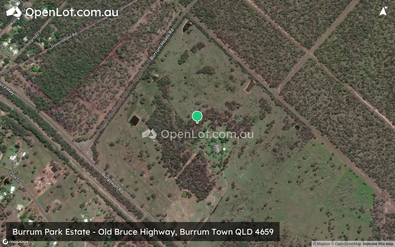 Satellite image for Burrum Park Estate - Old Bruce Highway, Burrum Town QLD 4659