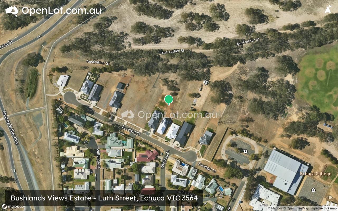 Satellite image for Bushlands Views Estate - Luth Street, Echuca VIC 3564