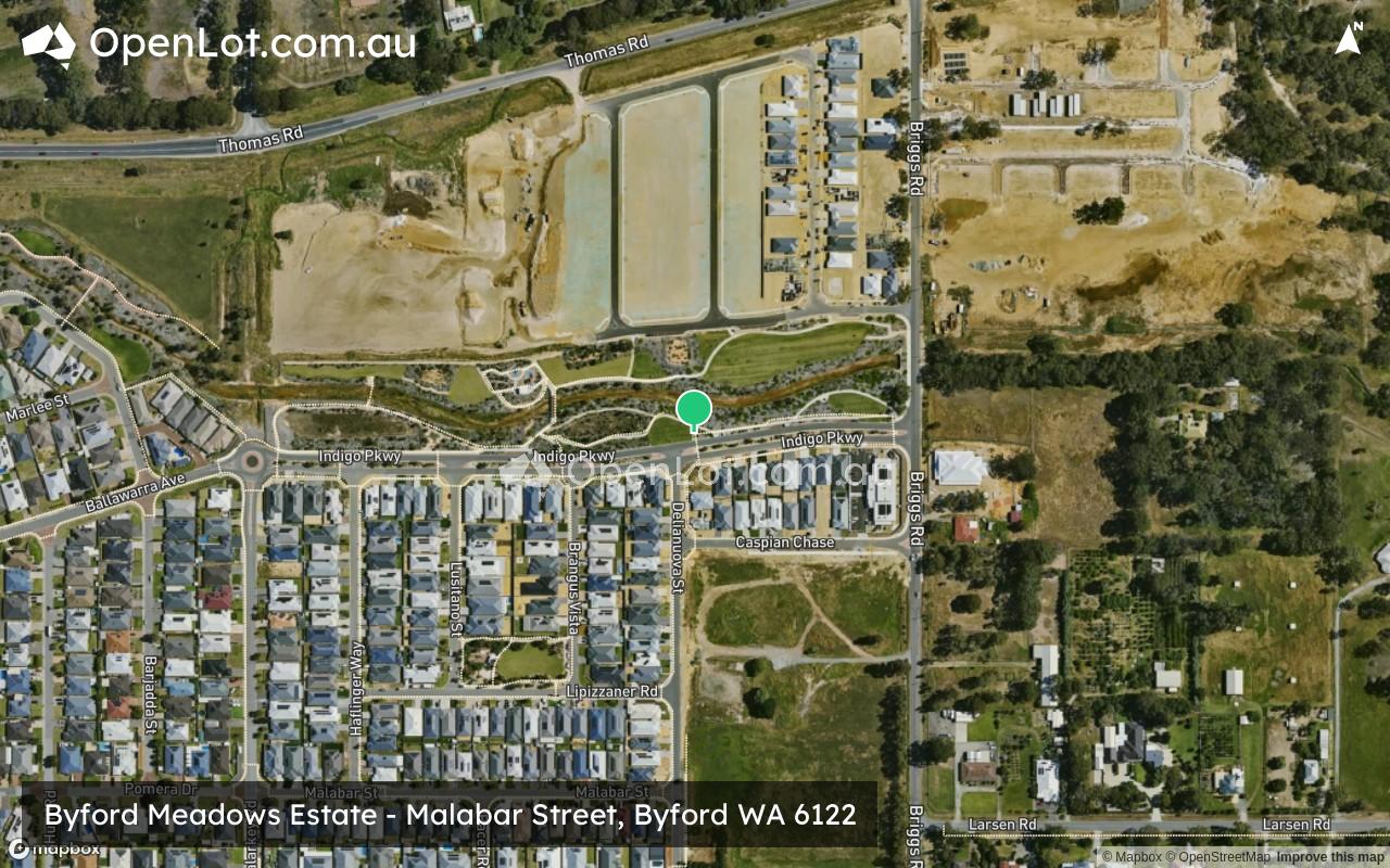 Satellite image for Byford Meadows Estate - Malabar Street, Byford WA 6122