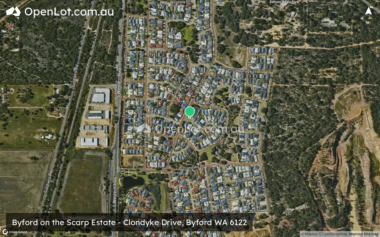 Satellite image for Byford on the Scarp Estate - Clondyke Drive, Byford WA 6122