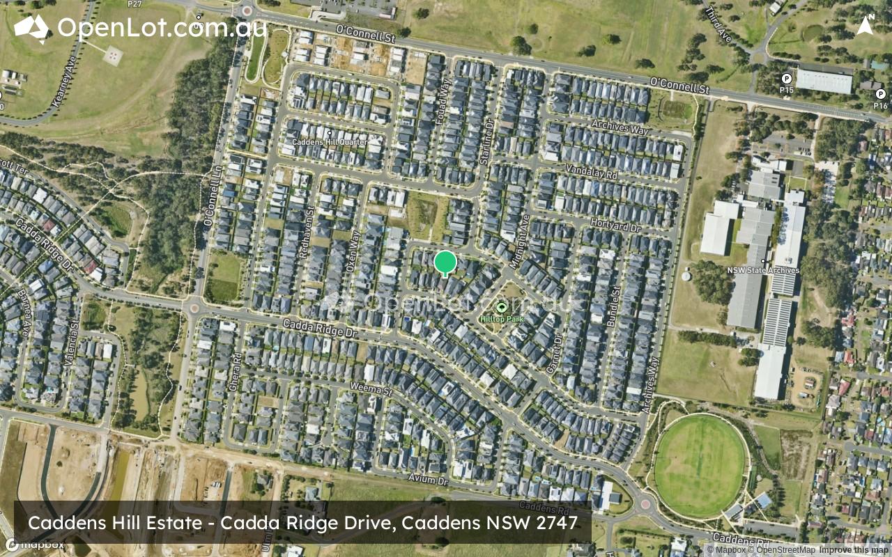 Satellite image for Caddens Hill Estate - Cadda Ridge Drive, Caddens NSW 2747