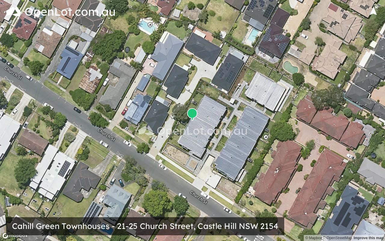 Satellite image for Cahill Green Townhouses - 21-25 Church Street, Castle Hill NSW 2154