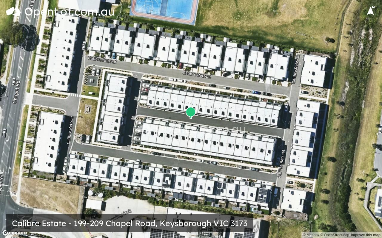 Satellite image for Calibre Estate - 199-209 Chapel Road, Keysborough VIC 3173