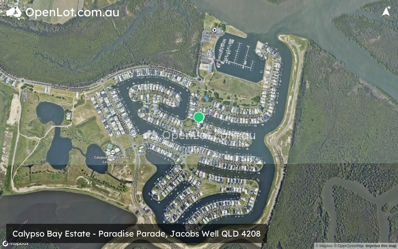 Satellite image for Calypso Bay Estate - Paradise Parade, Jacobs Well QLD 4208