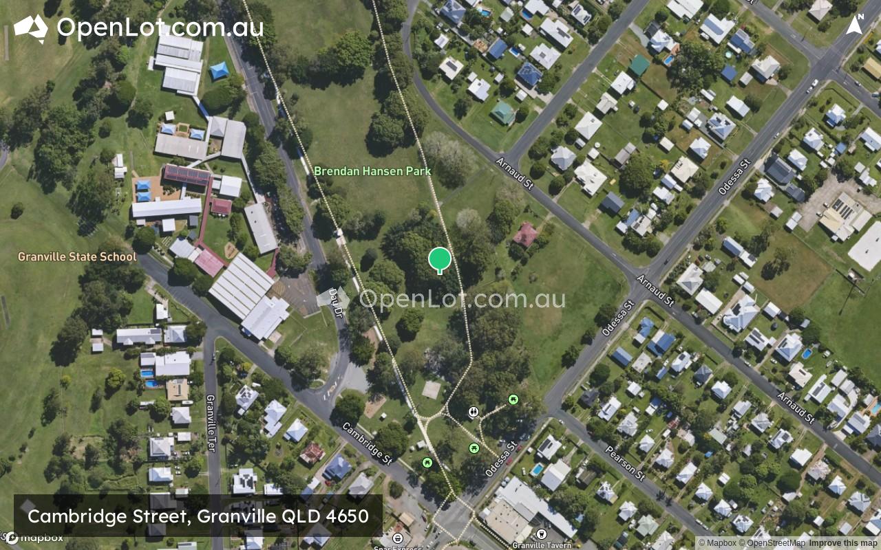 Satellite image for Cambridge Street, Granville QLD 4650