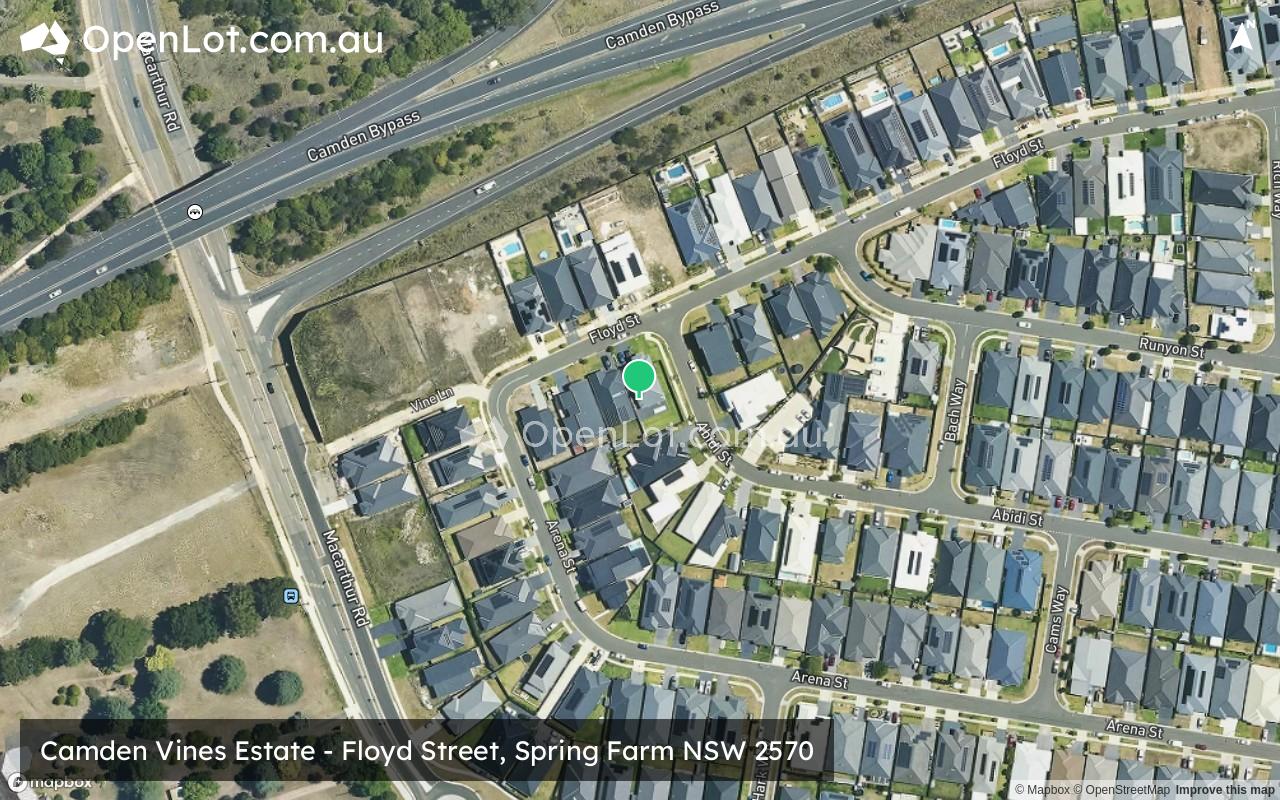 Satellite image for Camden Vines Estate - Floyd Street, Spring Farm NSW 2570