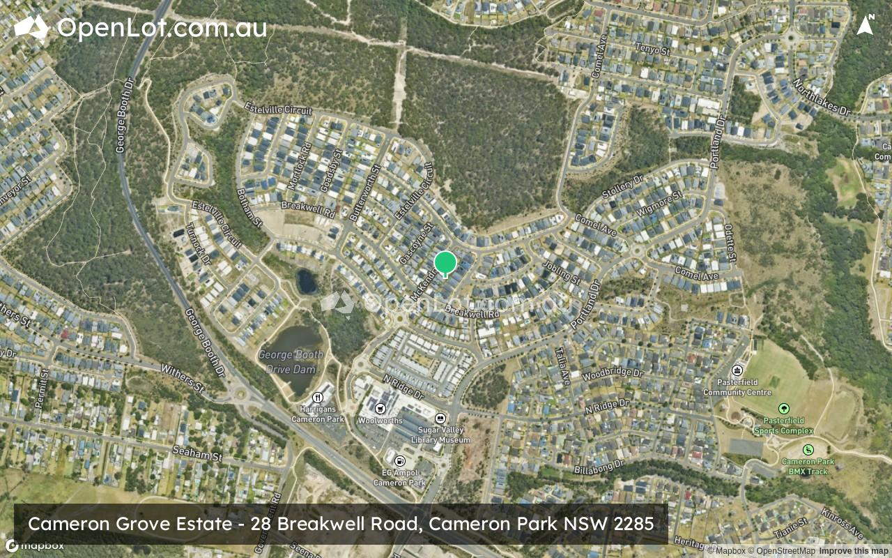 Satellite image for Cameron Grove Estate - 28 Breakwell Road, Cameron Park NSW 2285