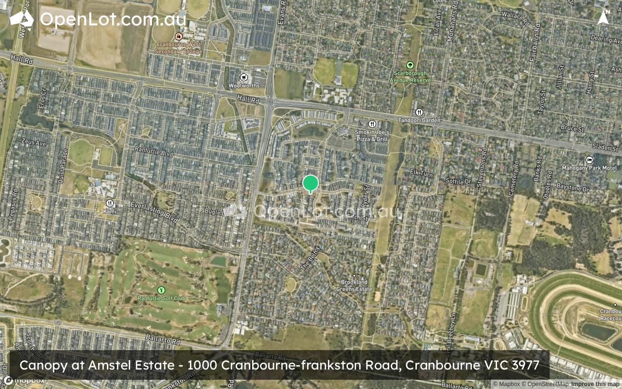 Satellite image for Canopy at Amstel Estate - 1000 Cranbourne-frankston Road, Cranbourne VIC 3977