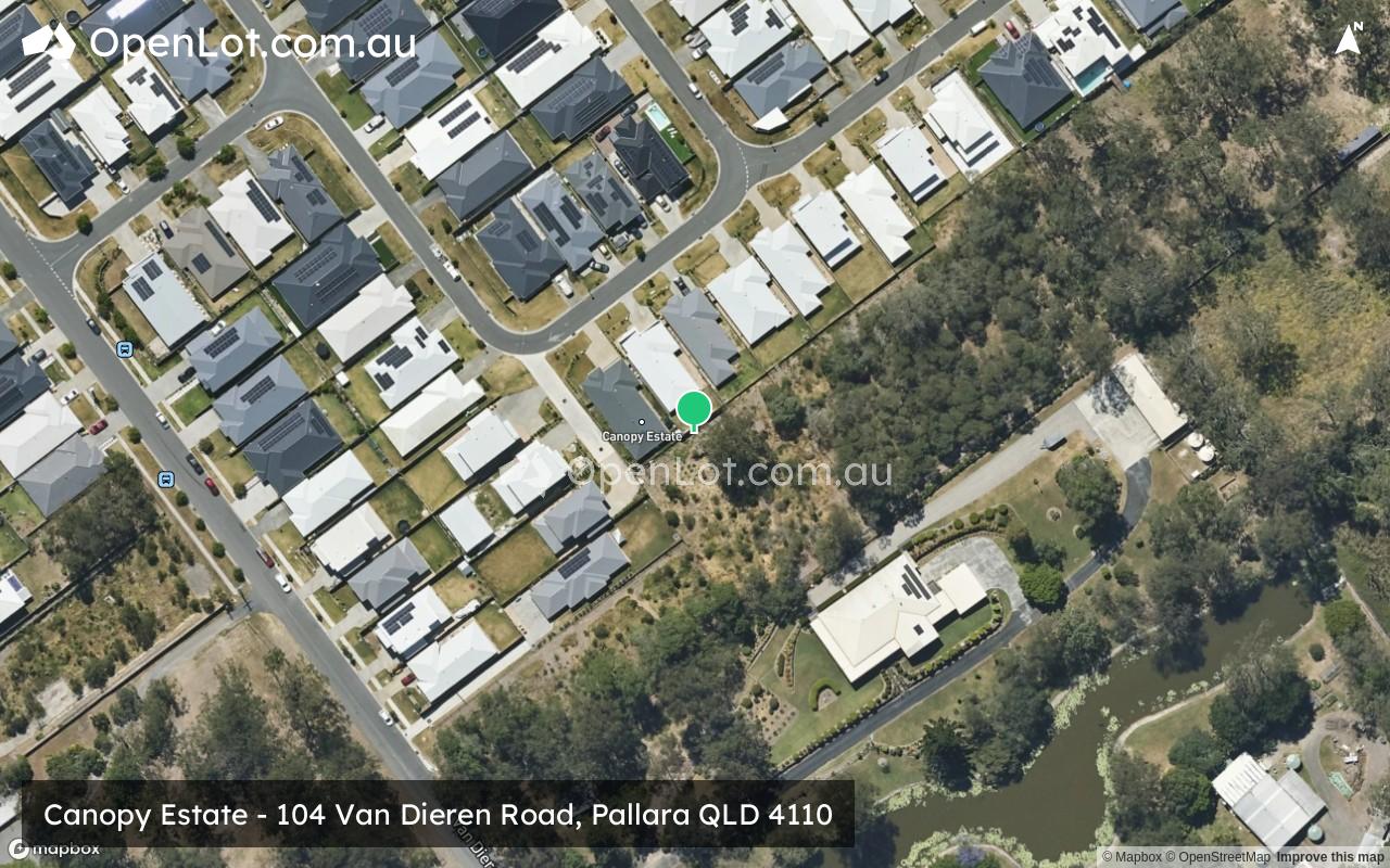 Satellite image for Canopy Estate - 104 Van Dieren Road, Pallara QLD 4110
