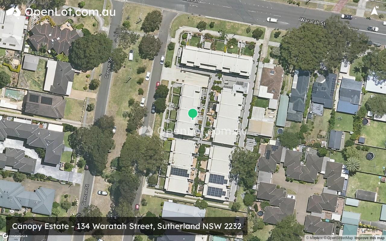 Satellite image for Canopy Estate - 134 Waratah Street, Sutherland NSW 2232