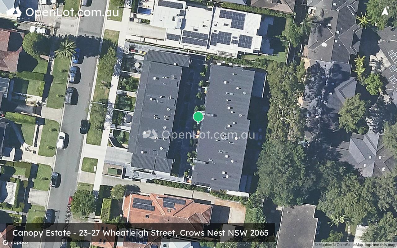 Satellite image for Canopy Estate - 23-27 Wheatleigh Street, Crows Nest NSW 2065