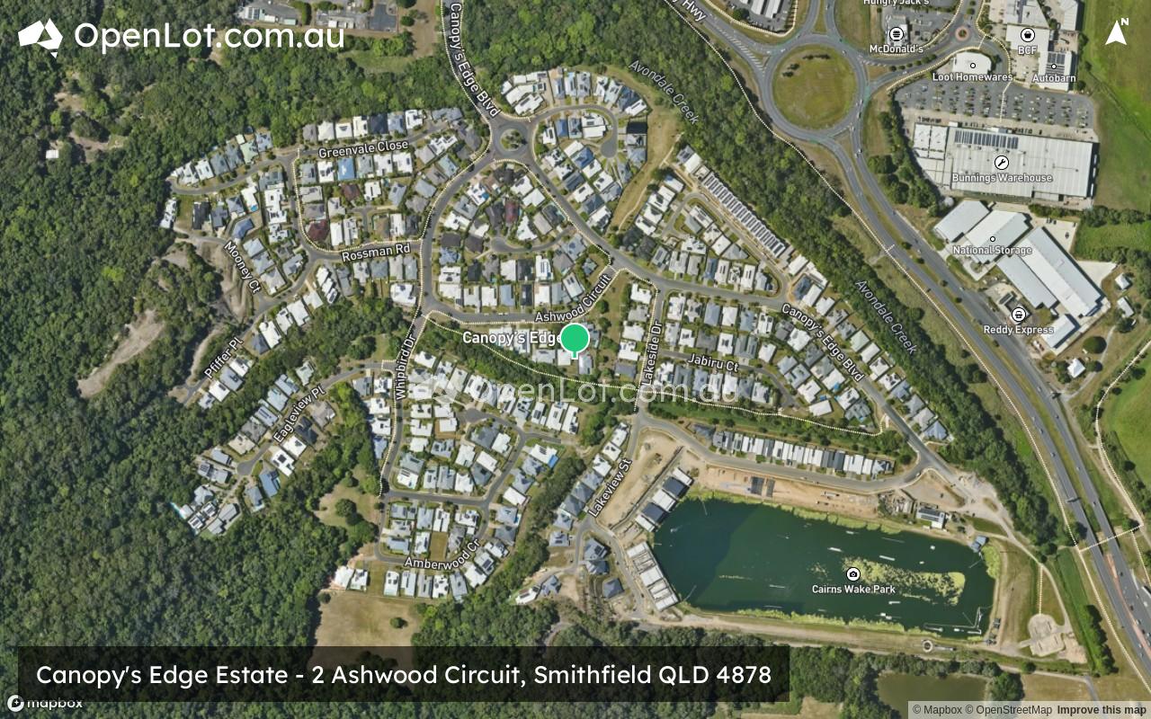 Satellite image for Canopy's Edge Estate - 2 Ashwood Circuit, Smithfield QLD 4878