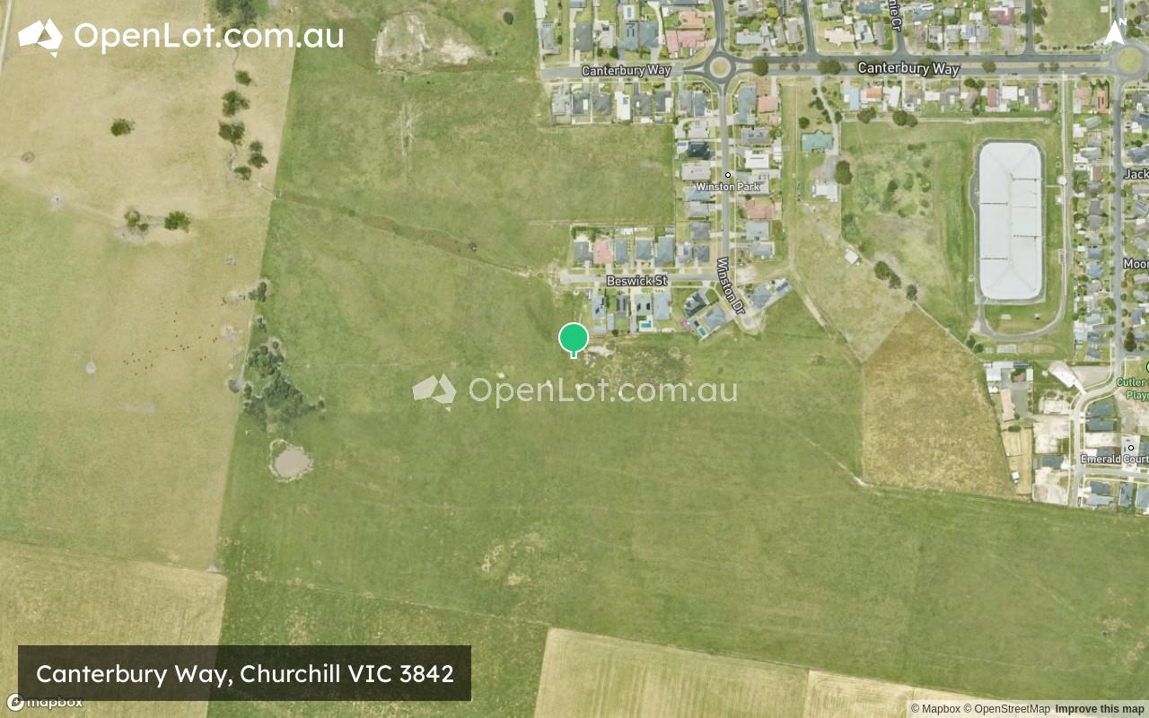 Satellite image for Canterbury Way, Churchill VIC 3842